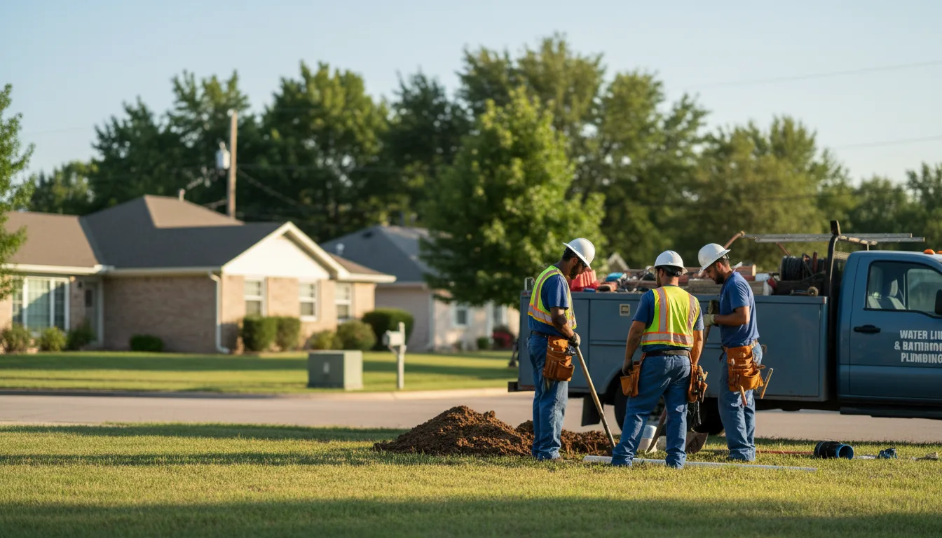 Residential water line and bathroom plumbing service in Fairview, WV